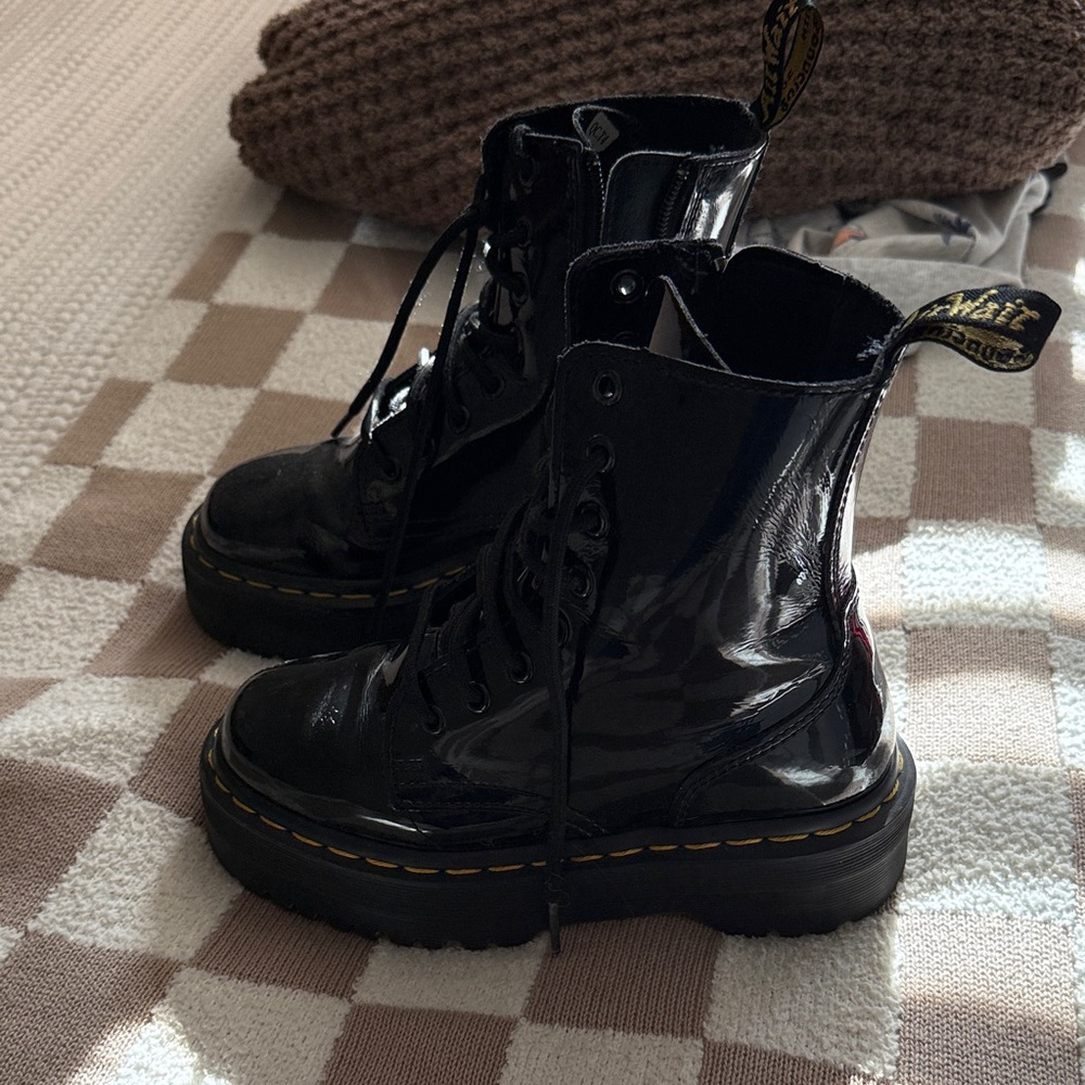 Dr. Martens Shiny Black Combat Boots